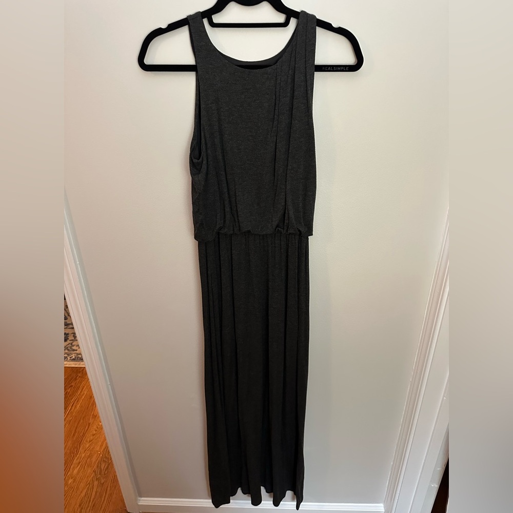 LOFT Blouson Maxi Dress Xsmall Gray EUC
